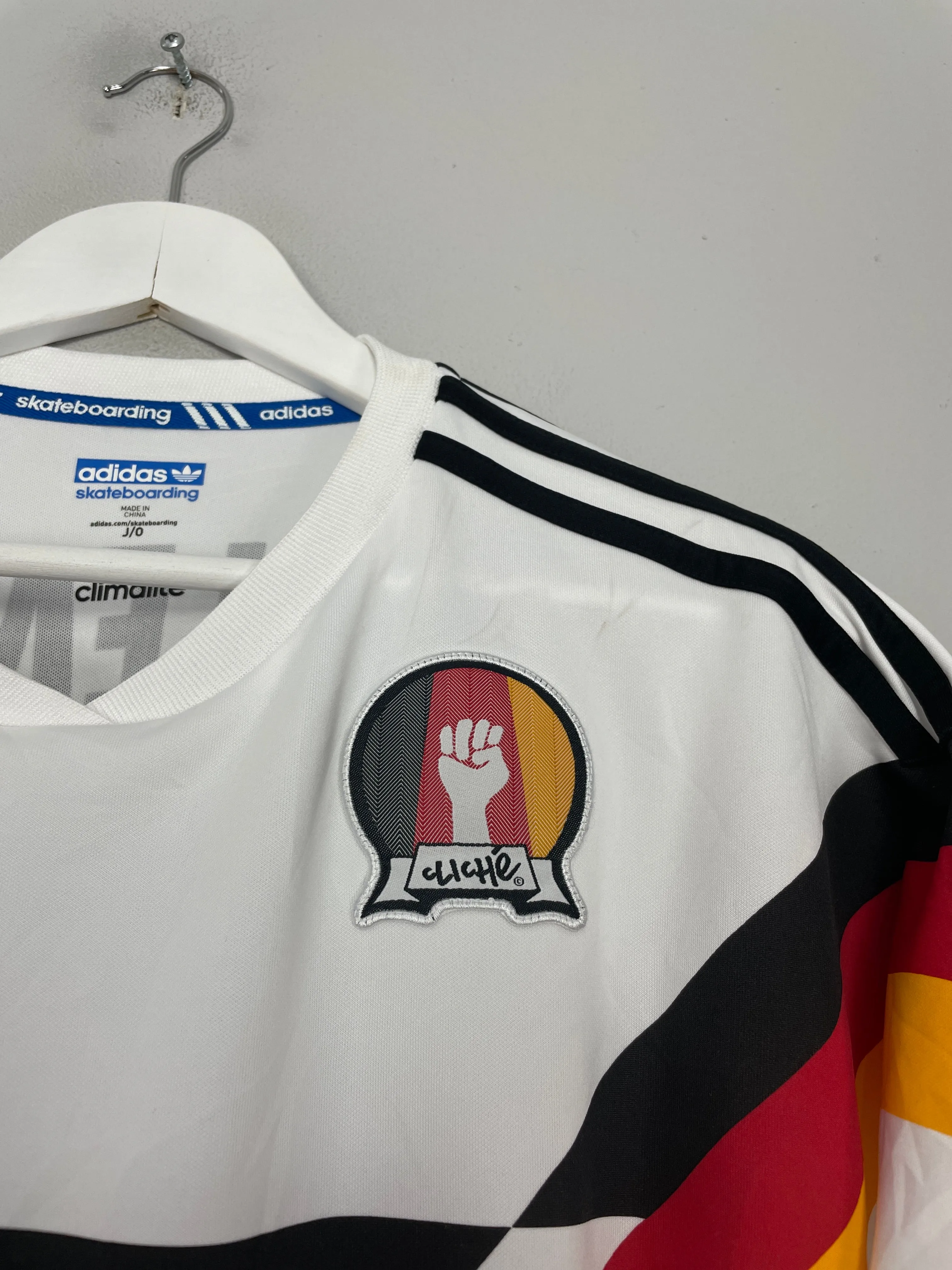 2014 GERMANY VILLEMIN #8 ADIDAS ORIGINALS x SKATEBOARDING SHIRT (M) ADIDAS ORIGINALS