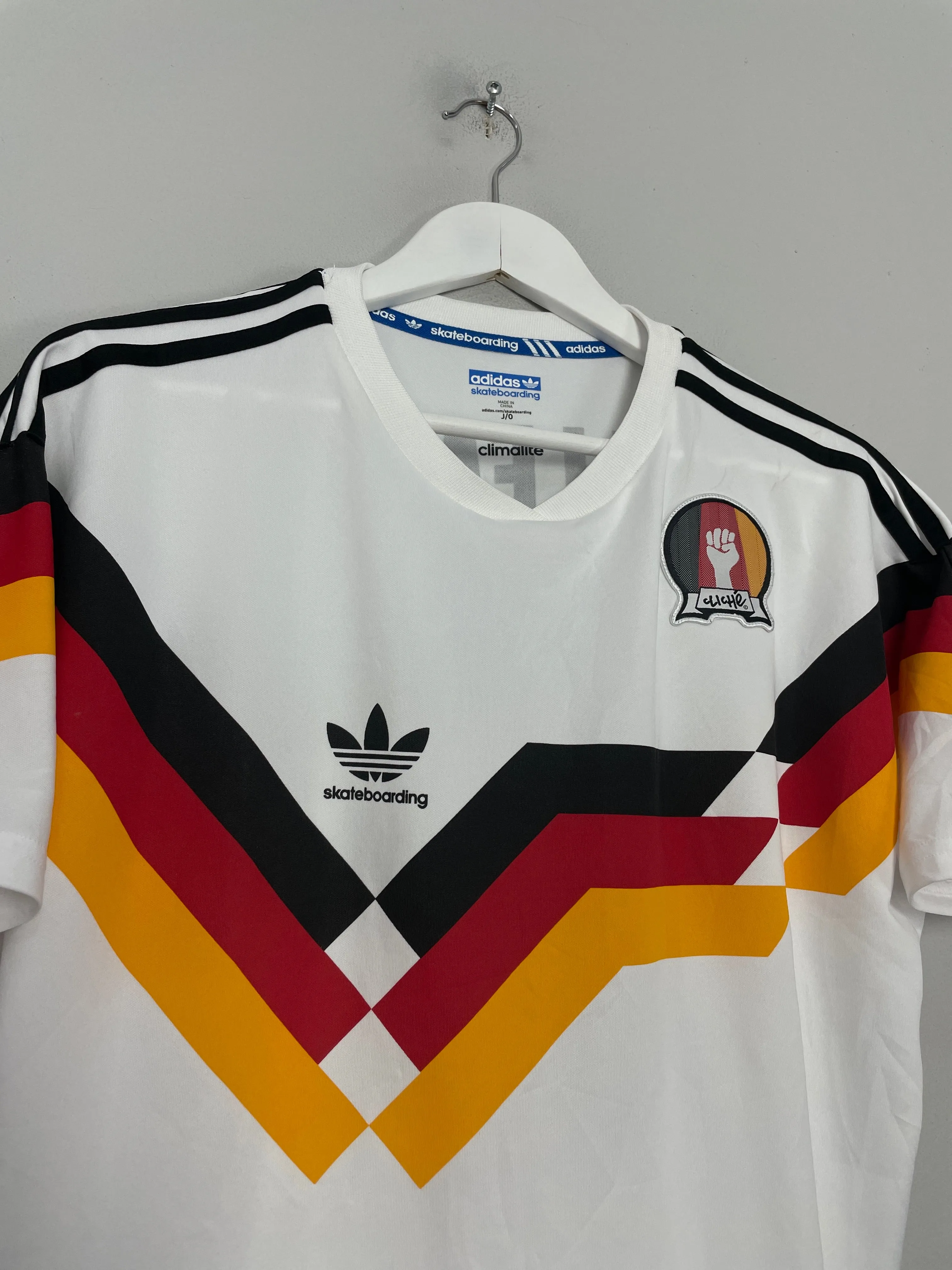 2014 GERMANY VILLEMIN #8 ADIDAS ORIGINALS x SKATEBOARDING SHIRT (M) ADIDAS ORIGINALS