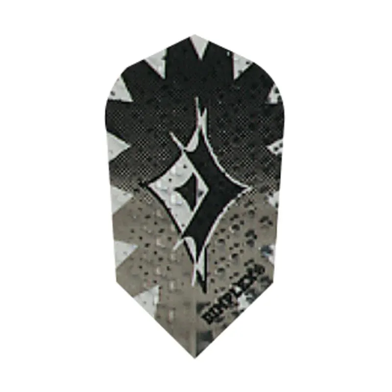 30-9349 V-100 Dimplex Slim Flights Foil Black