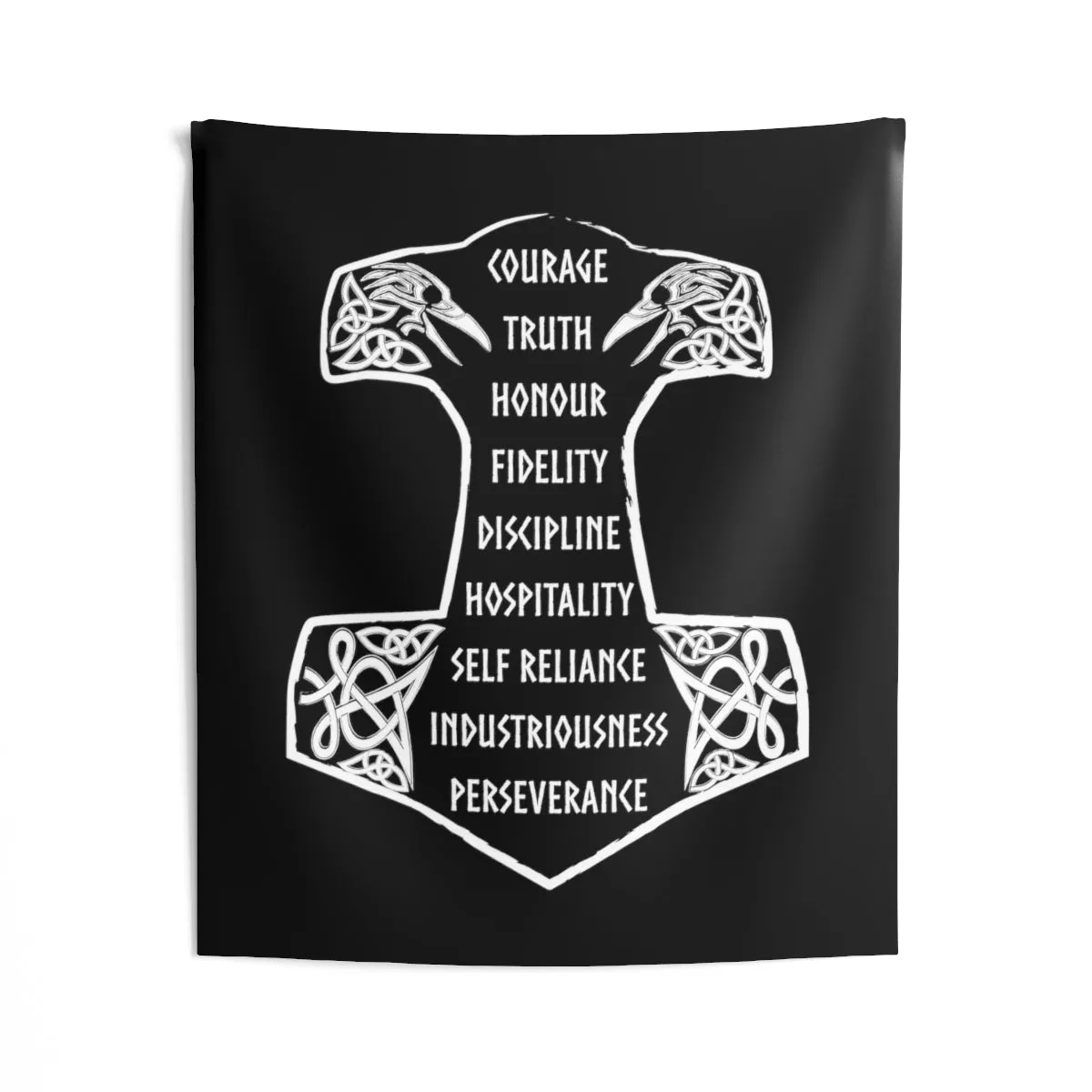 9 Noble Virtues Ásatrú Wall Tapestry