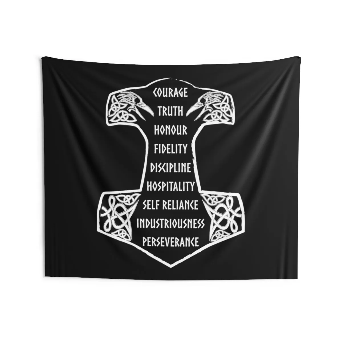 9 Noble Virtues Ásatrú Wall Tapestry