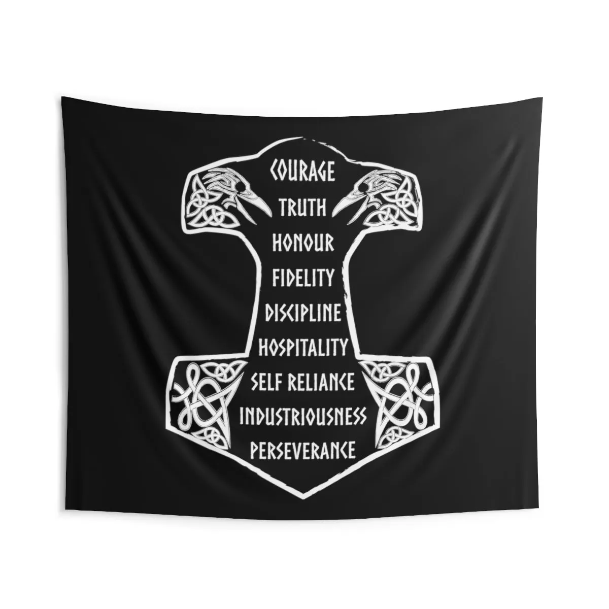 9 Noble Virtues Ásatrú Wall Tapestry