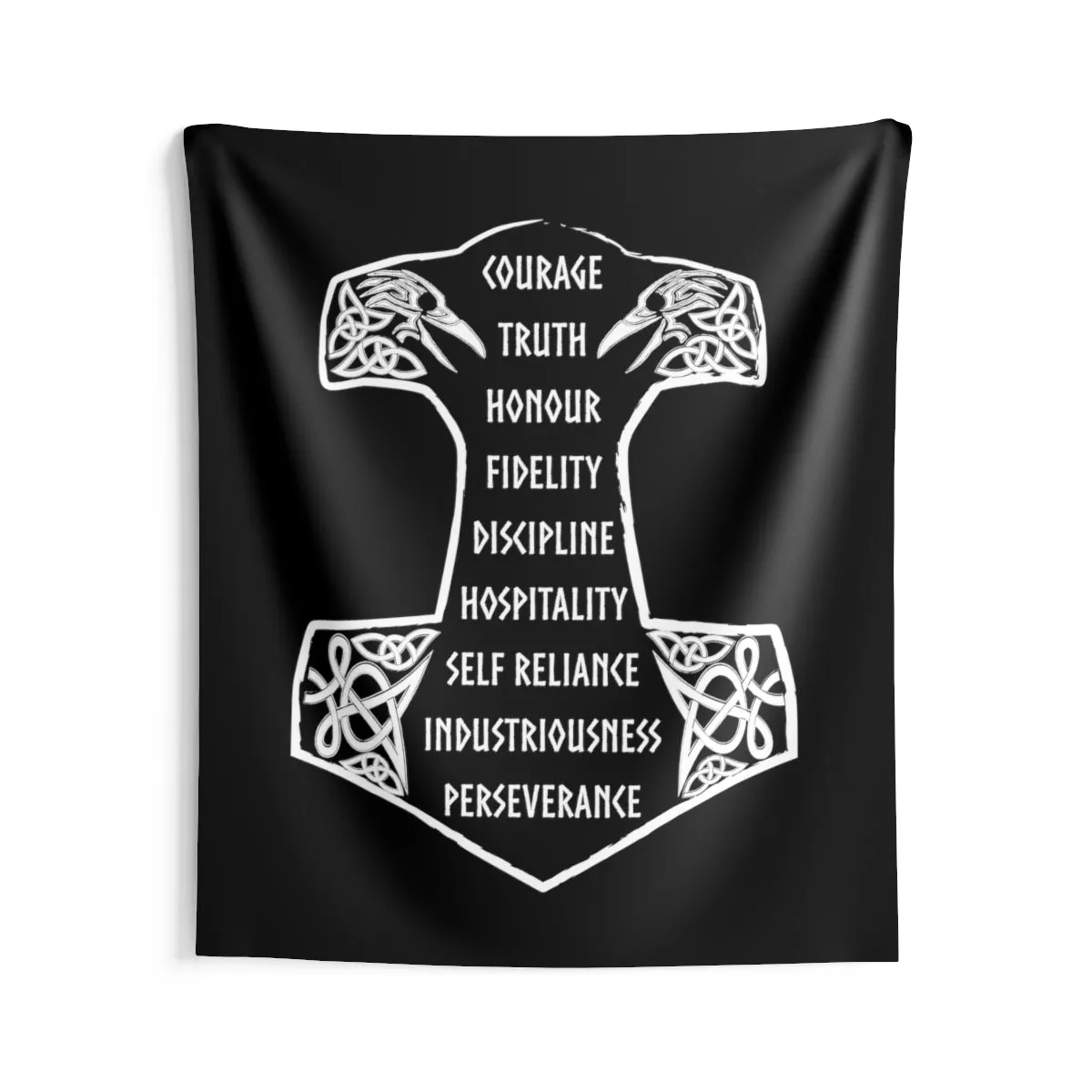 9 Noble Virtues Ásatrú Wall Tapestry