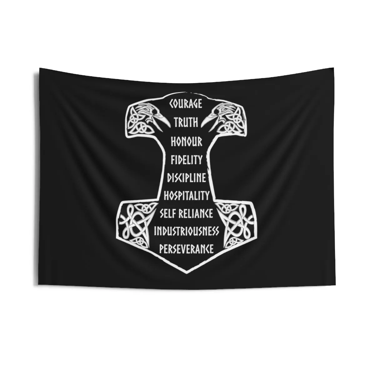 9 Noble Virtues Ásatrú Wall Tapestry