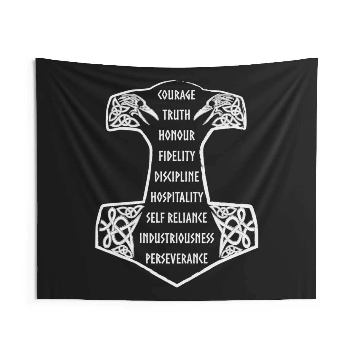 9 Noble Virtues Ásatrú Wall Tapestry