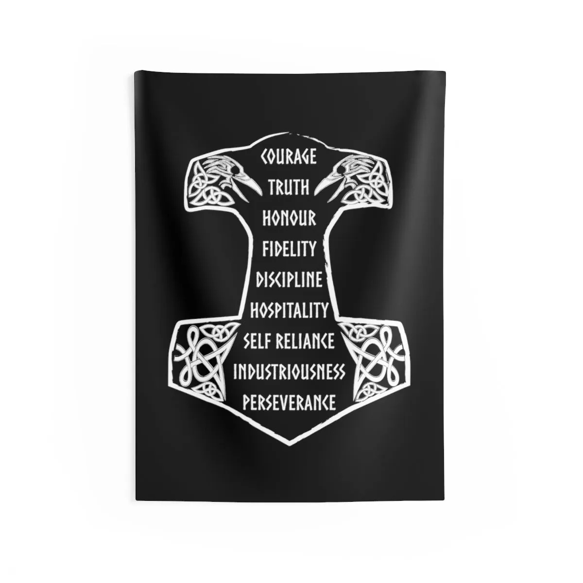 9 Noble Virtues Ásatrú Wall Tapestry