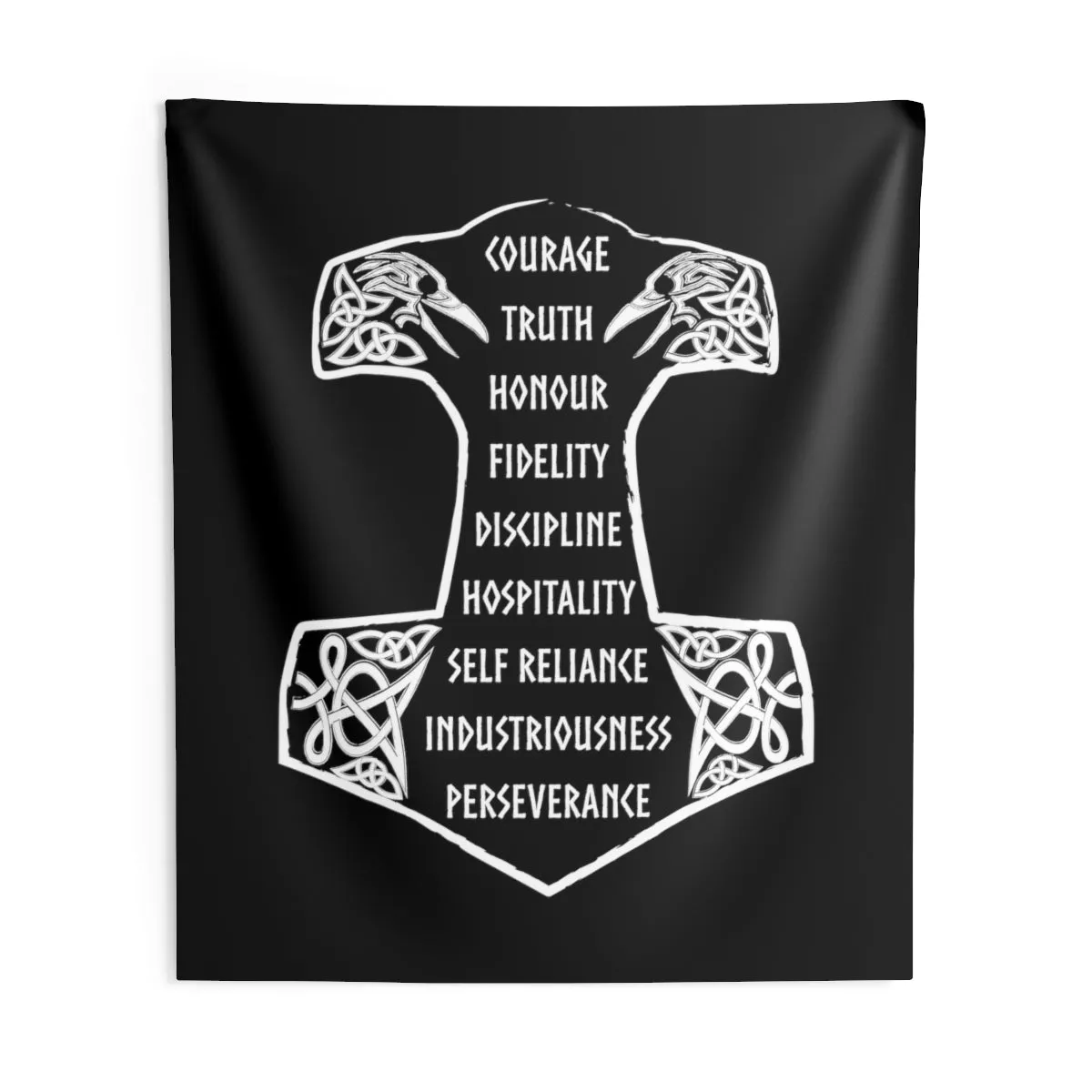 9 Noble Virtues Ásatrú Wall Tapestry