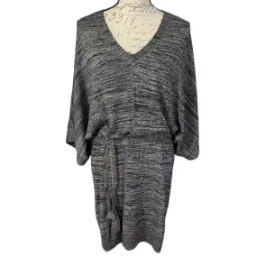 Ana Gray V Neck Belted Sweater Dress Size Large