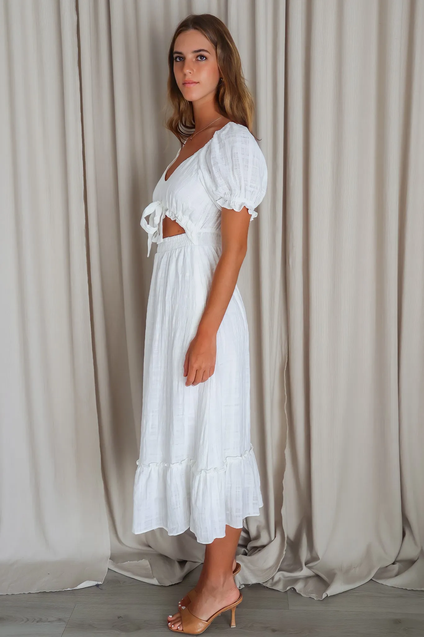 Andrina Midi Dress - White