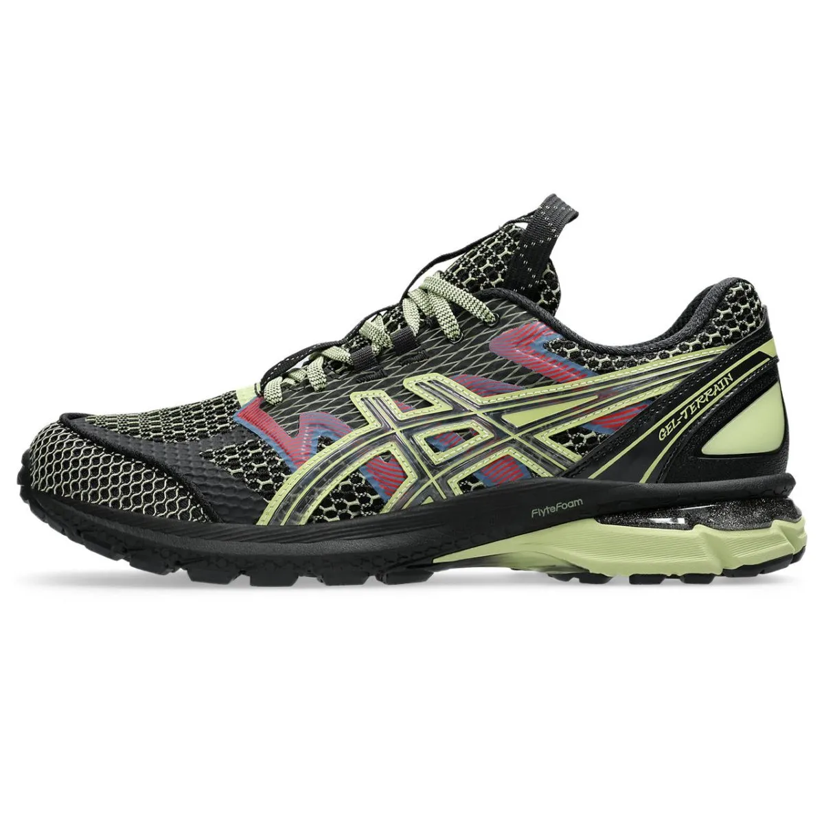 ASICS sneakers US4-S GEL-TERRAIN BLACK/NEON LIME