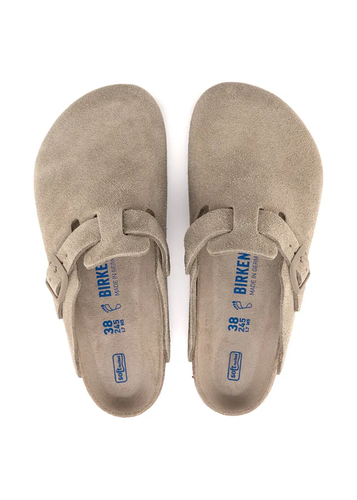 Birkenstock Boston Suede Soft Footbed 1019108 Faded Khaki