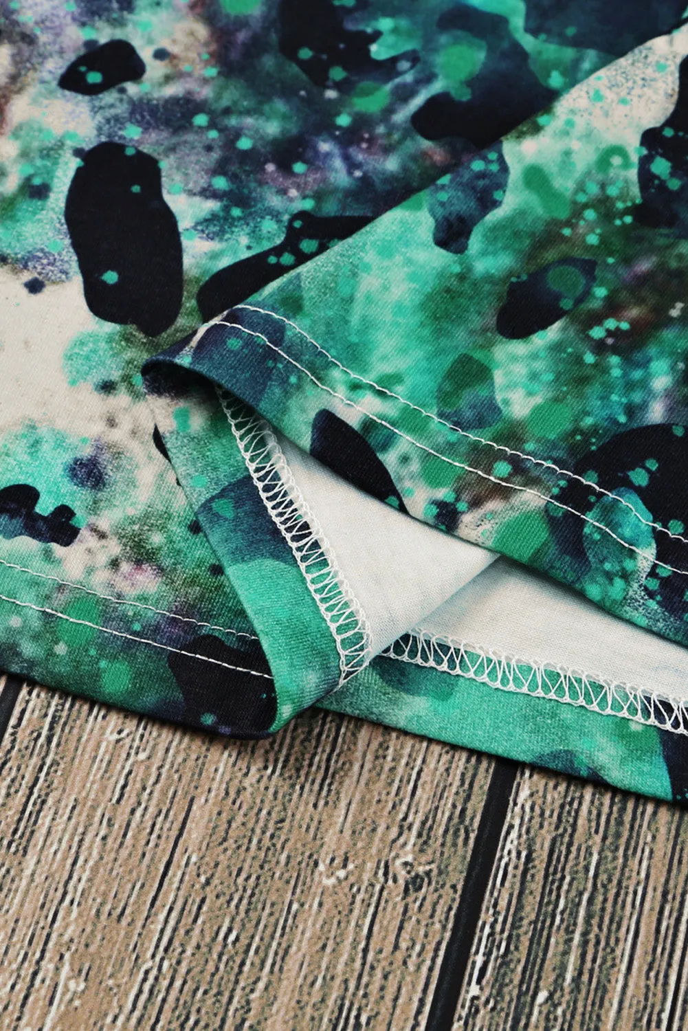 Blank Graphic  Dyed Print T Shirt