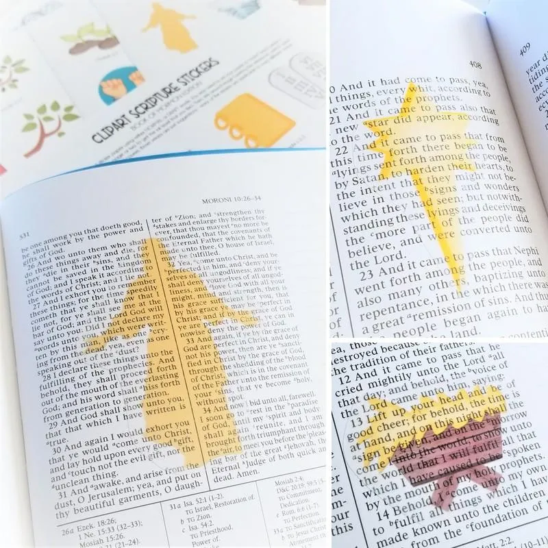 Book of Mormon Scripture Stickers {Clipart Style} PRINTABLE