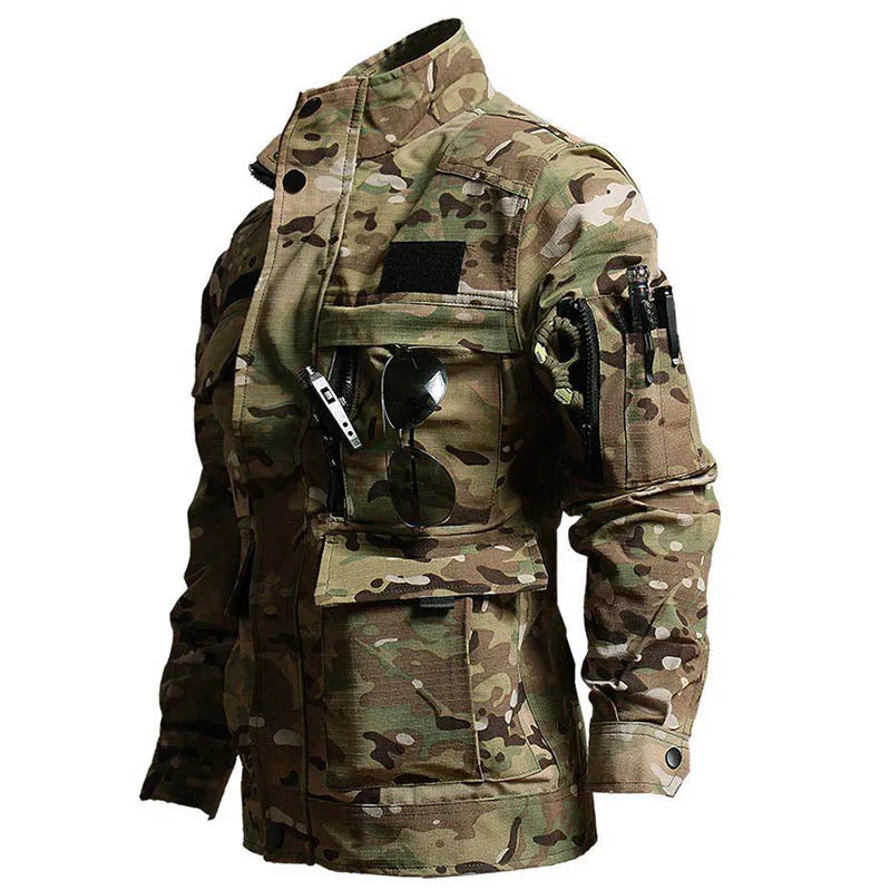 Camouflage Clothing Military Training Suits Wear-resistant Outdoor Jacket Pants