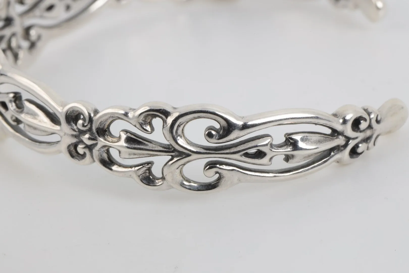 Carolyn Pollack 925 Silver Scroll Cuff Bracelet (15.13g.)