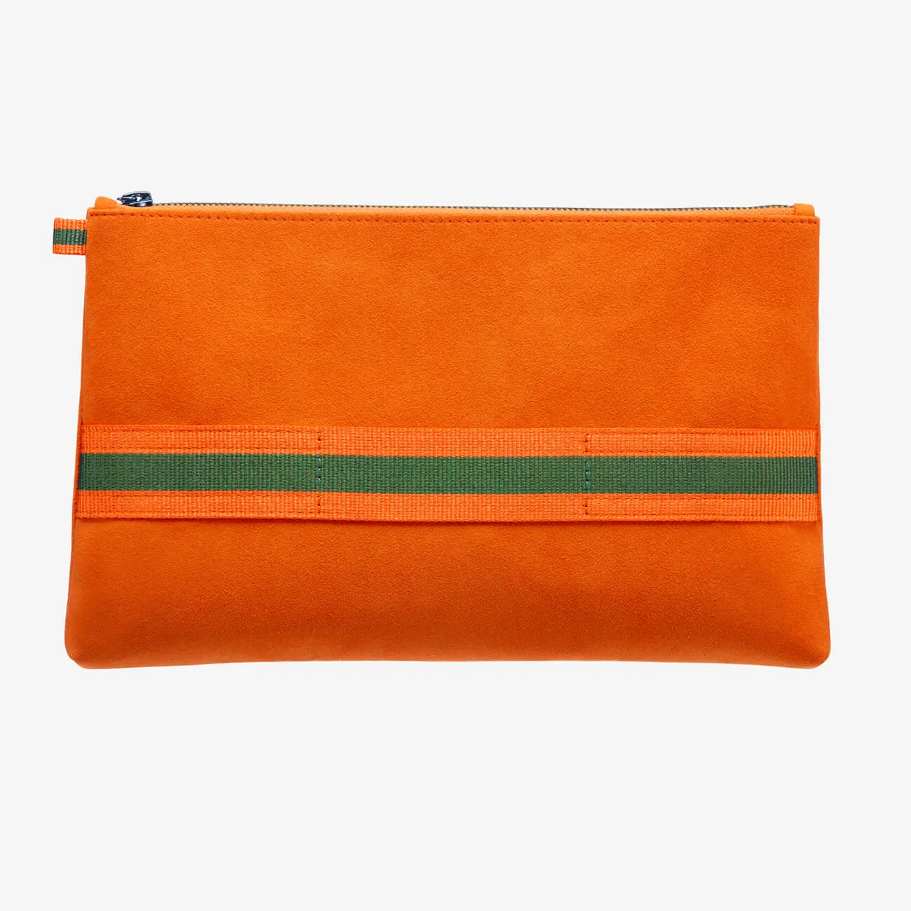 Clutch "ANNA Orange" with silver print