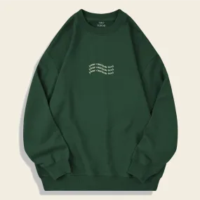 Customised Text Sweatshirt in Hunter Green