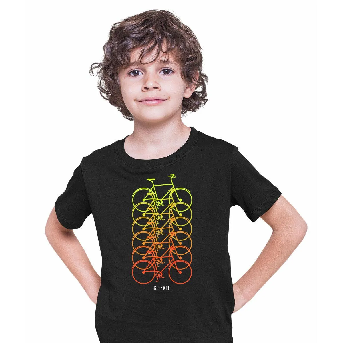 Cycling T-Shirt Evolution Gradient Funny Cyclist Bike Bicycle Racer Road T-shirt for Kids