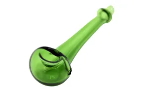 Green Tube Weed Glass Pipe