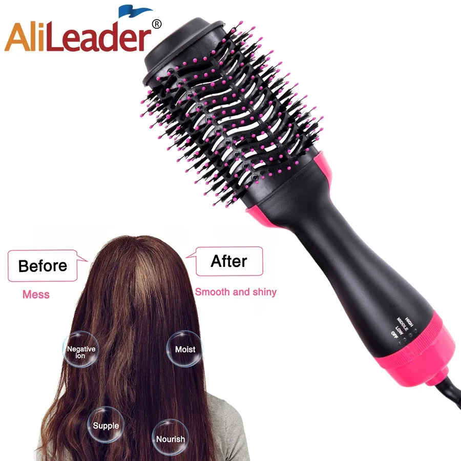 Hair Dryer Brush 4 In 1 One Step Volumizer Blow Dryer Brush Professional Hot Air Brush Negative Ion Anti-Frizz For Drying