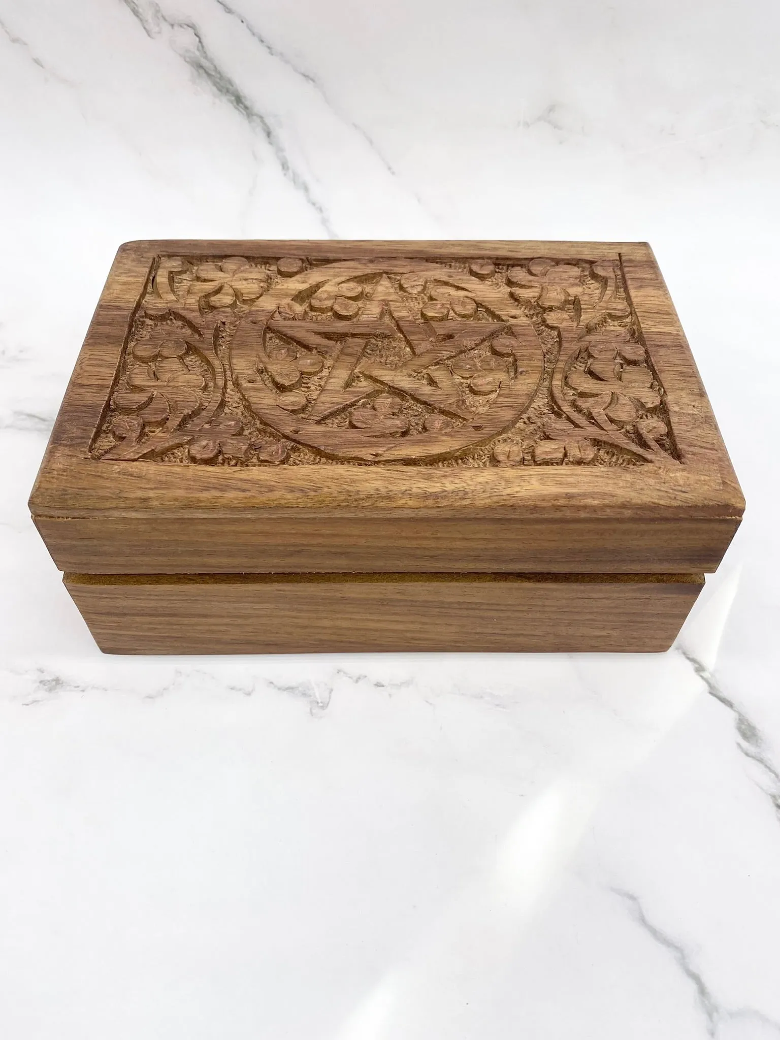 Hand Carved Keepsake Wooden  Box