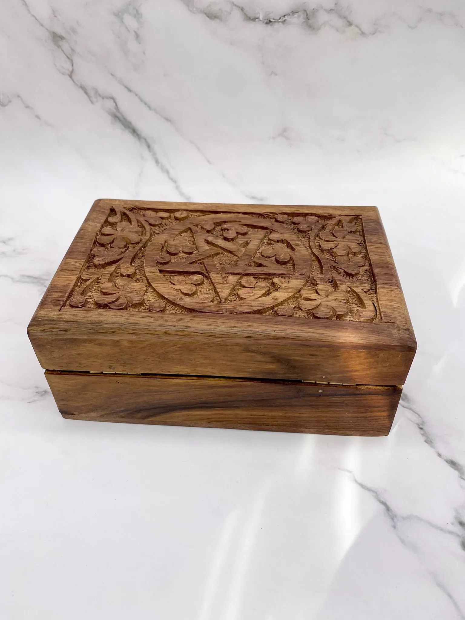 Hand Carved Keepsake Wooden  Box