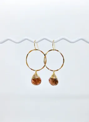 Iris: Sunstone Earrings - e720