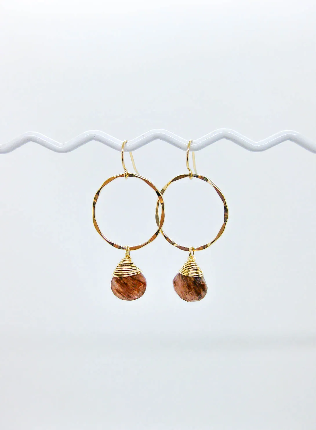 Iris: Sunstone Earrings - e720