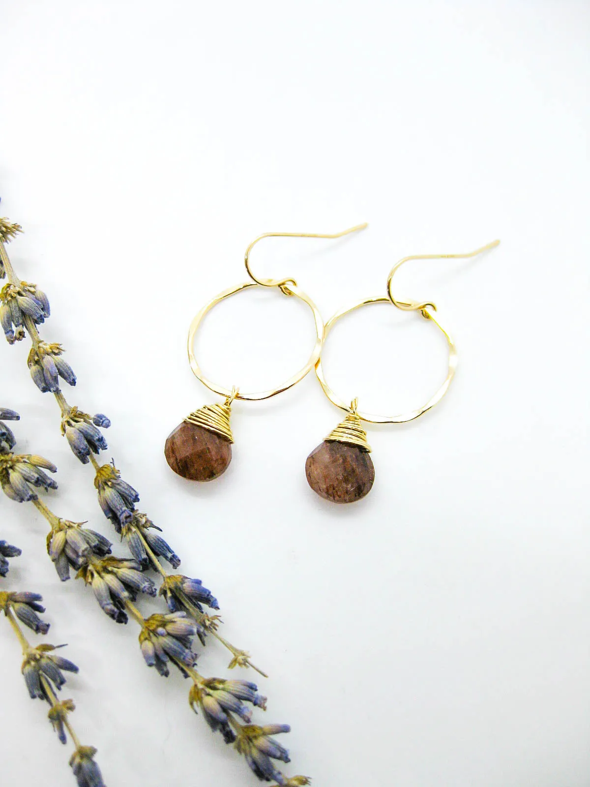 Iris: Sunstone Earrings - e720