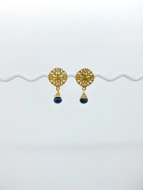 Jonquil: Lapis Earrings - e640