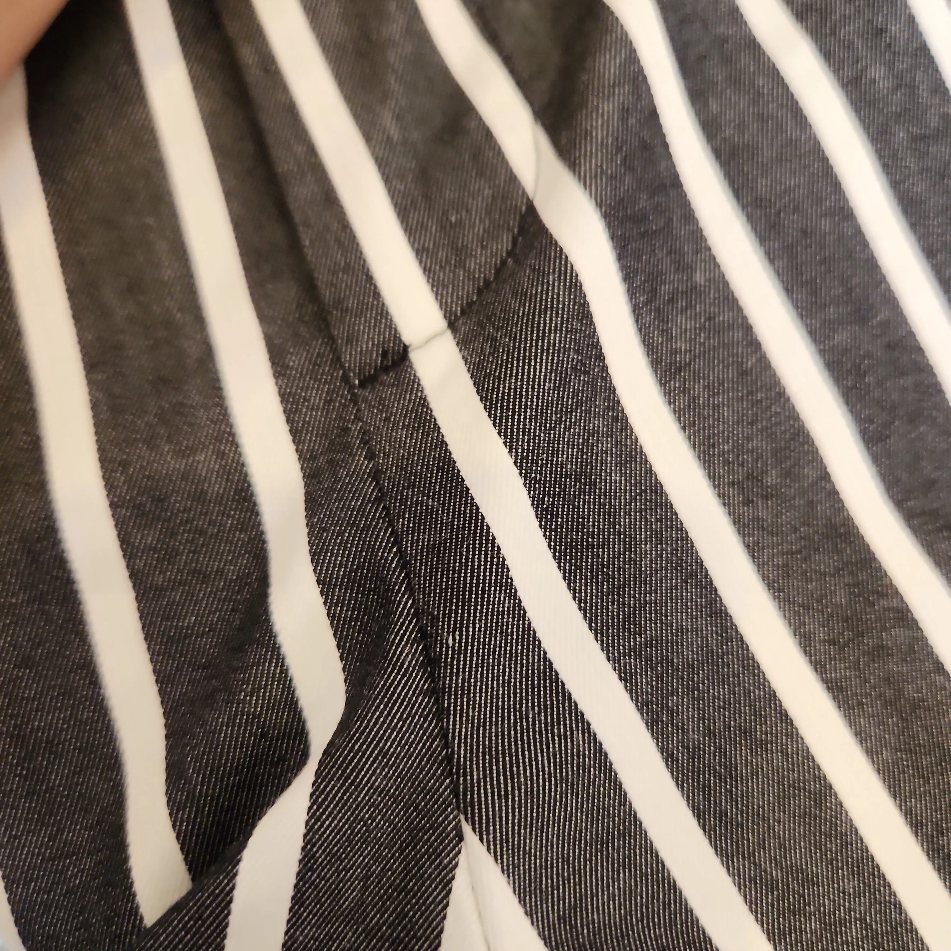 Karl Lagerfeld Grey & White Striped Pants | Pre Loved |