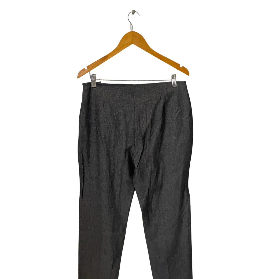 Marks & Spencer Dark Grey Side Zip Straight Pants