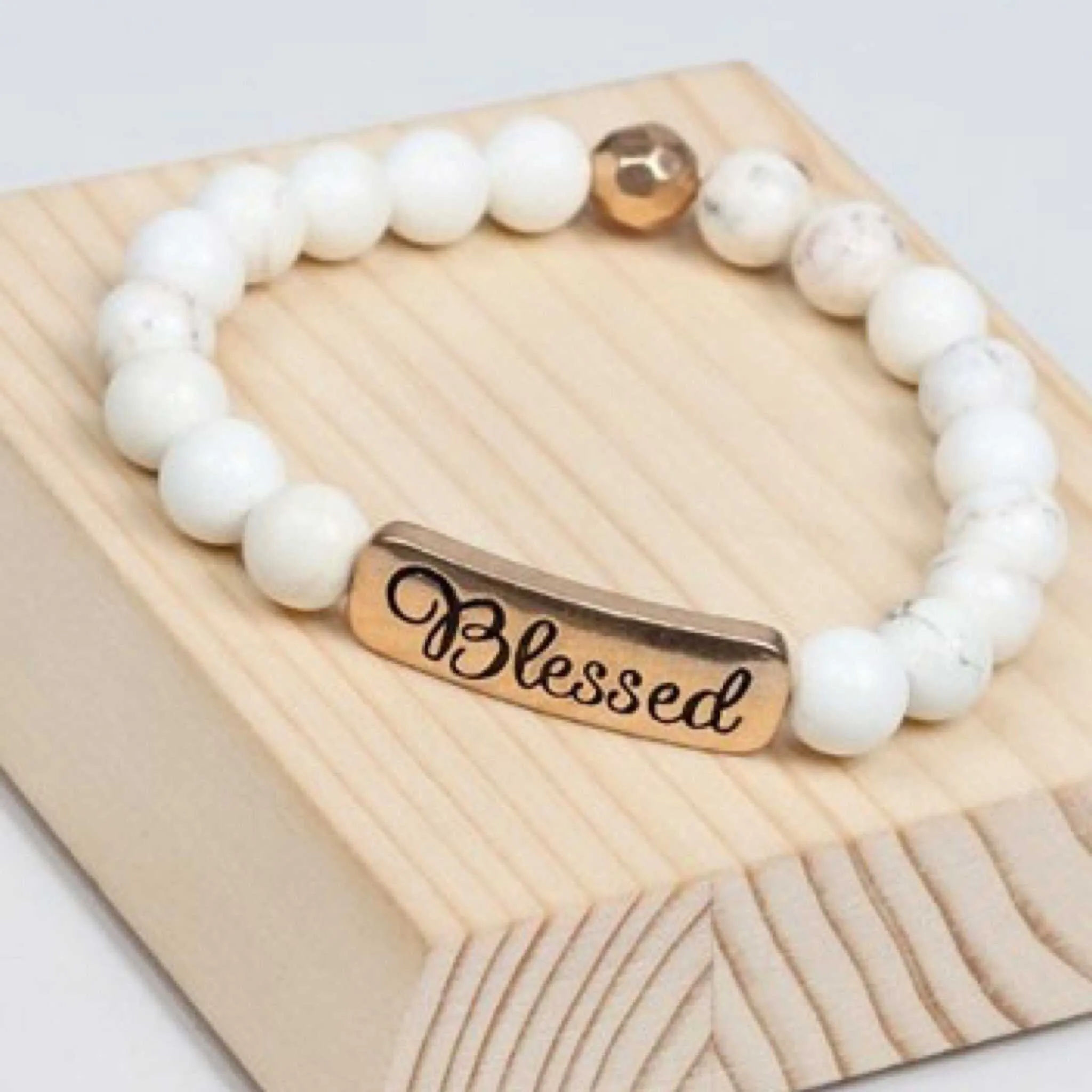 Natural Stone Religious Inspiration Stretch Bracelets