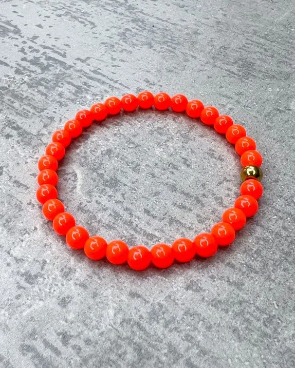 Perlen-Armband "Neon Orange"