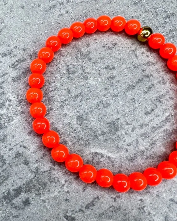 Perlen-Armband "Neon Orange"