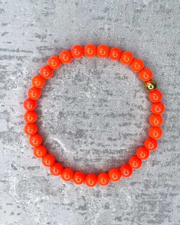 Perlen-Armband "Neon Orange"