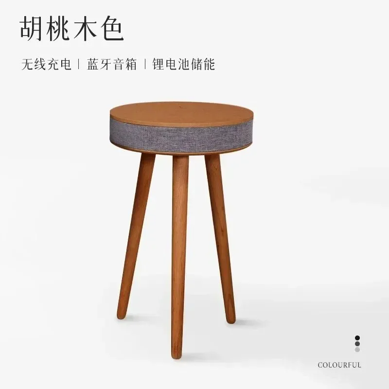 Portable Wooden Coffee Table Bluetooth Speaker with Wireless Charging and USB Stand - 9000 mAh