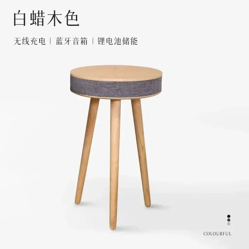 Portable Wooden Coffee Table Bluetooth Speaker with Wireless Charging and USB Stand - 9000 mAh