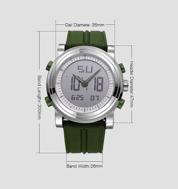 SMAXPro™ Men's Sport Quartz Analog Digital Waterproof Wrist Watch