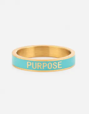 Teal Enamel Purpose Ring