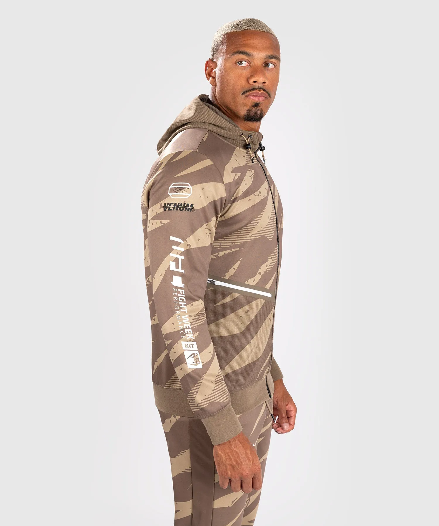 UFC Adrenaline by Venum Fight Week Men’s zip Hoodie - Desert Camo