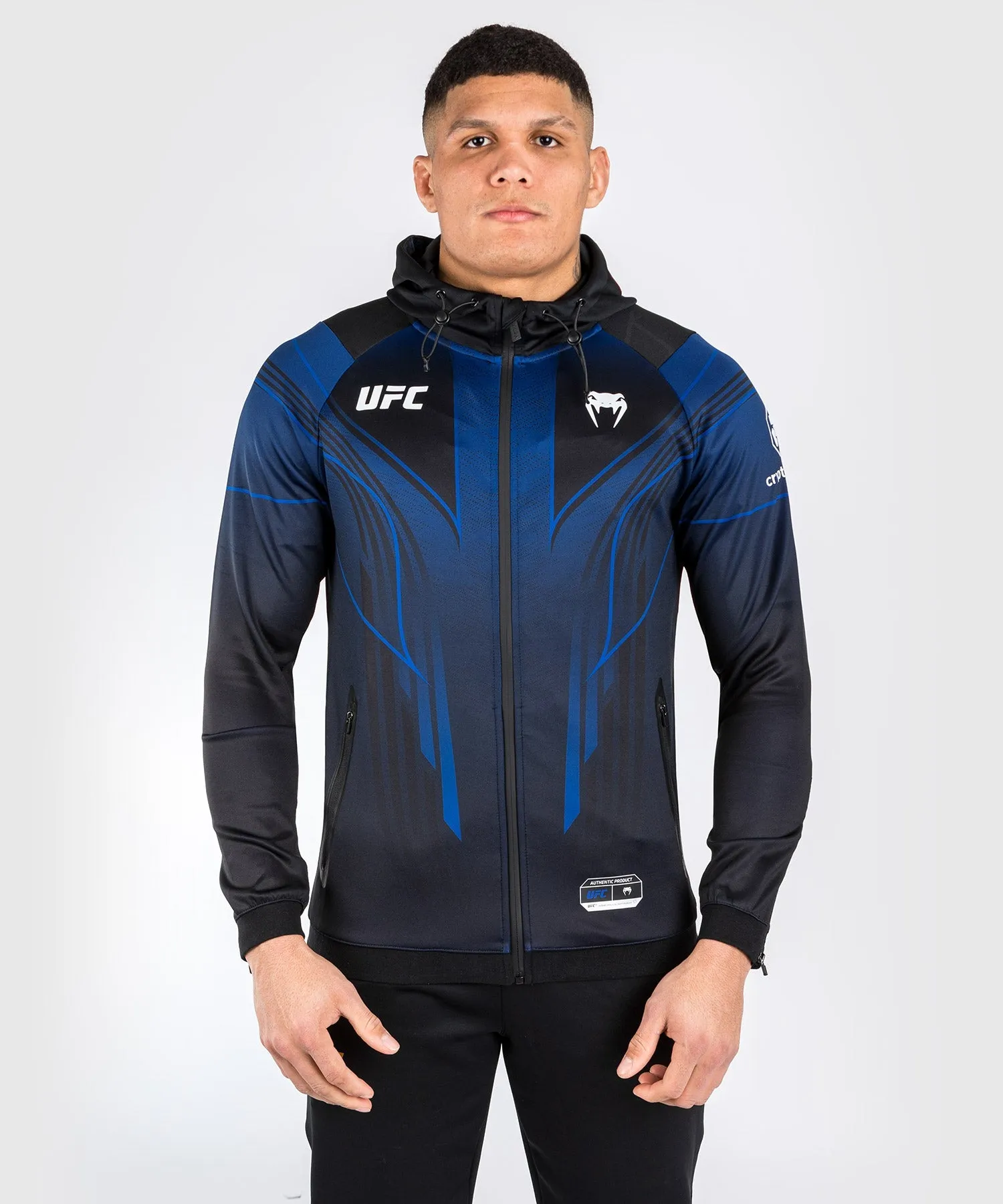 UFC Venum Personalized Authentic Fight Night 2.0 Kit by Venum Men's Walkout Hoodie - Midnight Edition