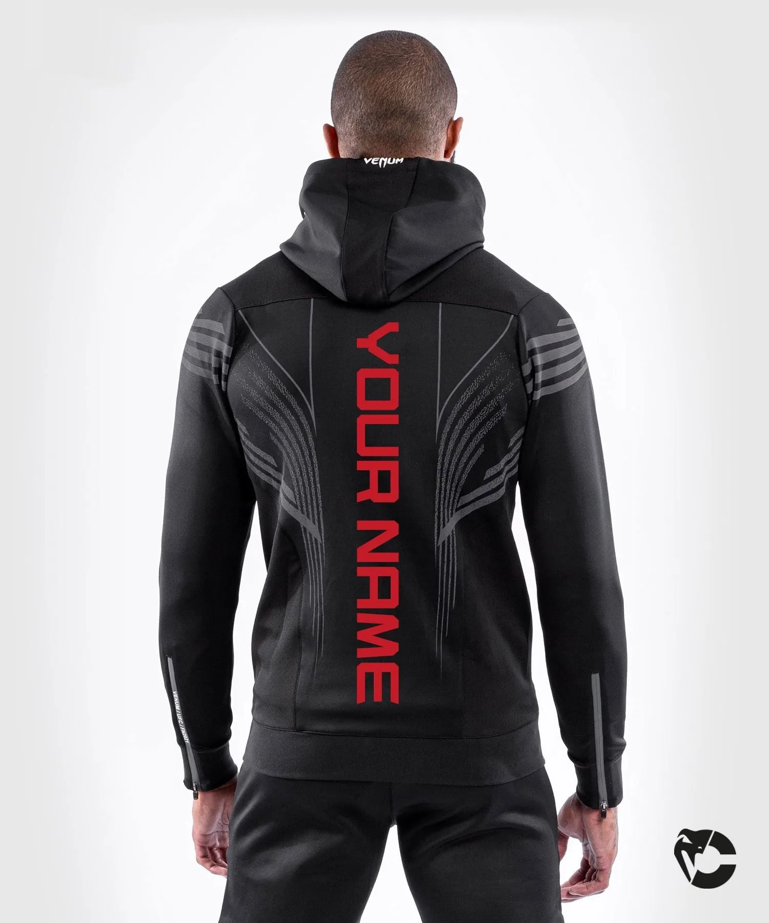 UFC Venum Personalized Authentic Fight Night Men's Walkout Hoodie - Black