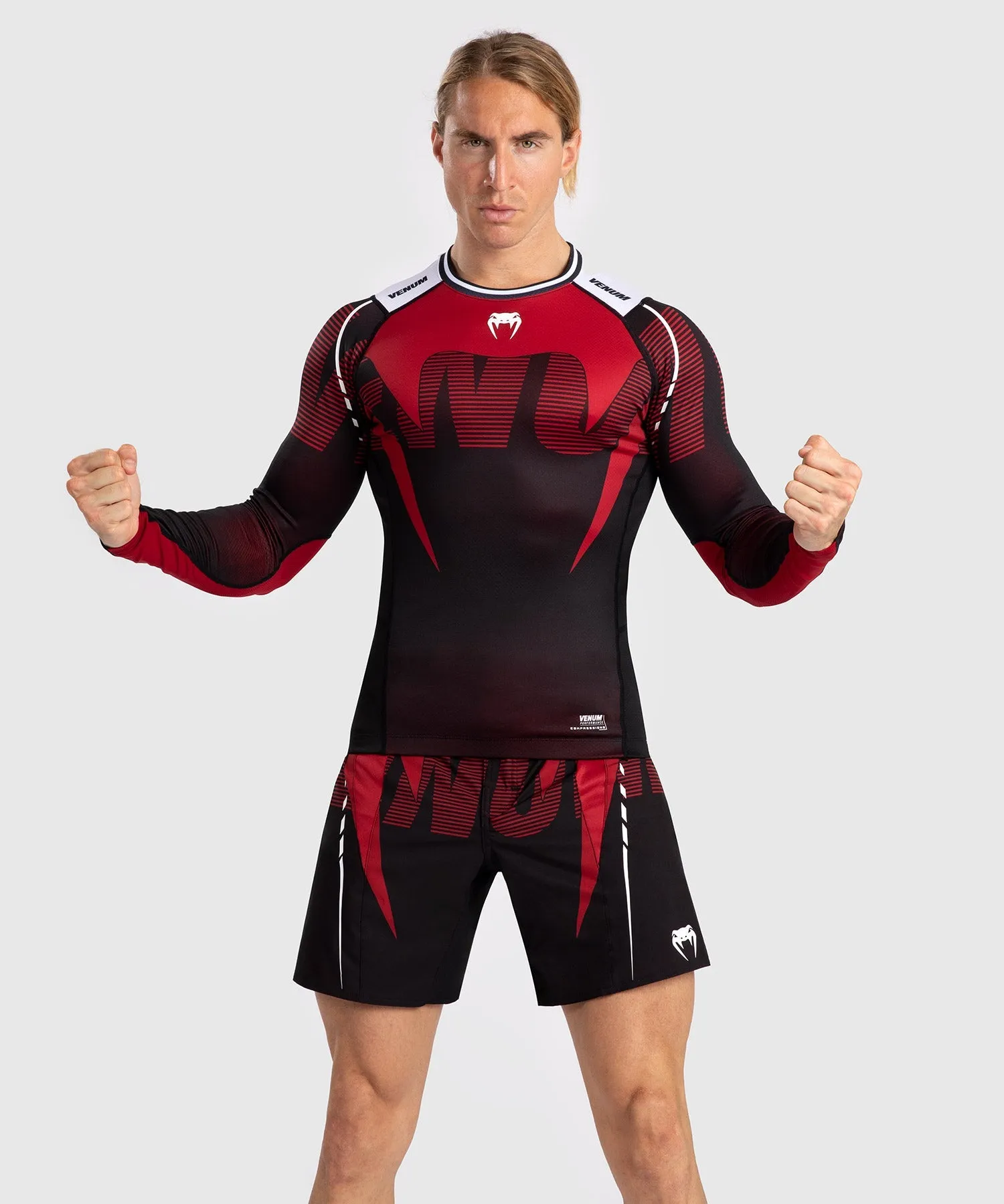 Venum Adrenaline Men's Long Sleeve Rashguard - Red