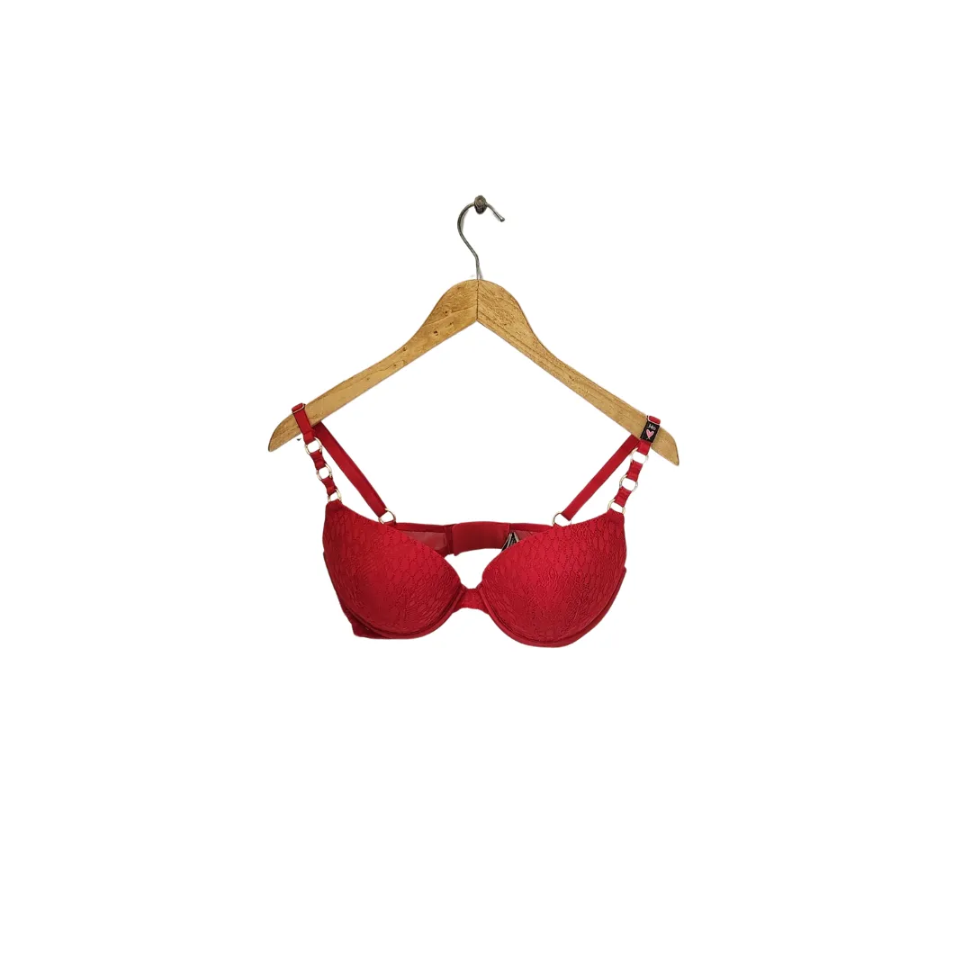 Victoria's Secret Red Lace Padded Bra | Brand New |